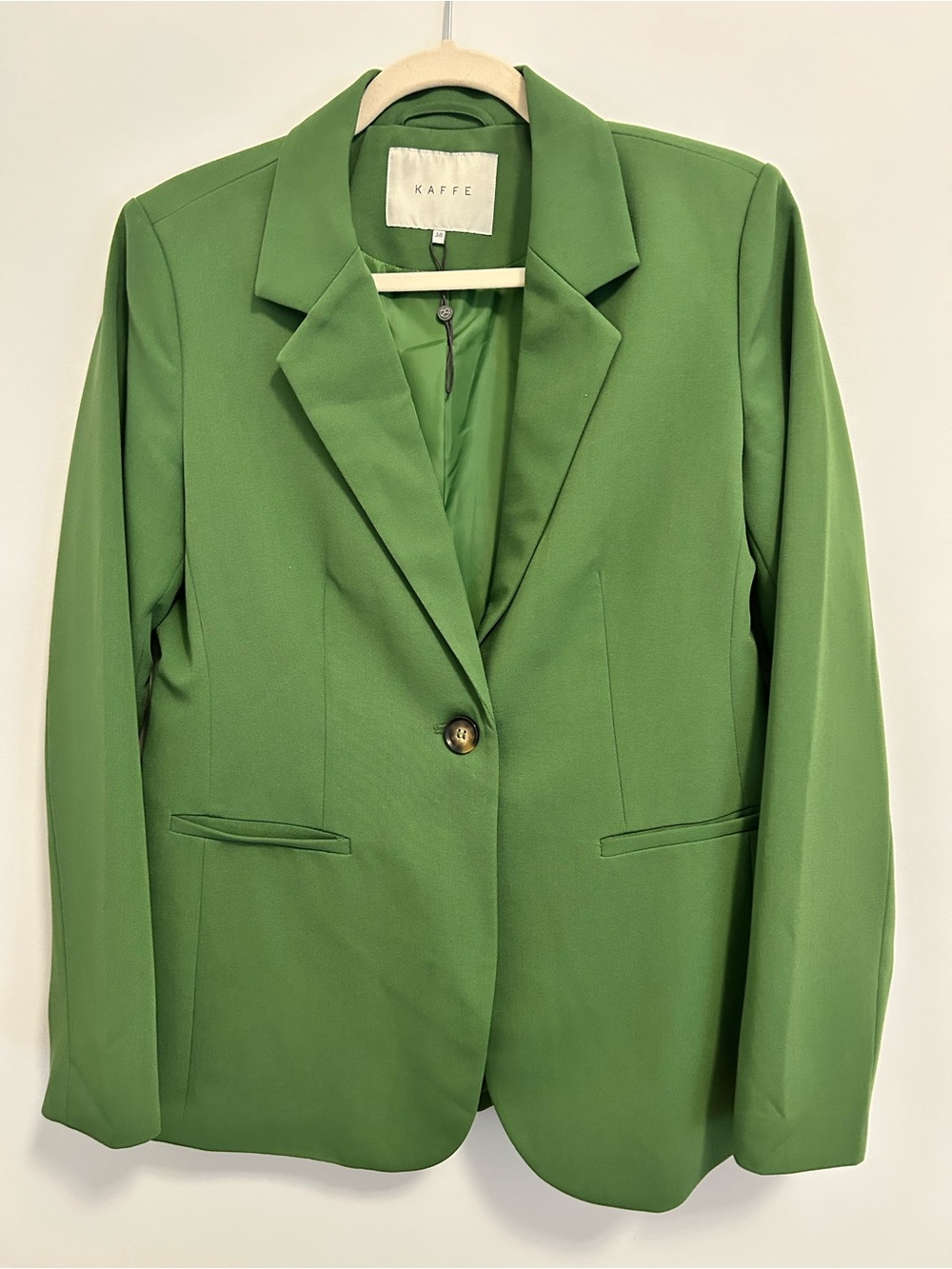 KAFFE Emerald Green Single-Button Blazer